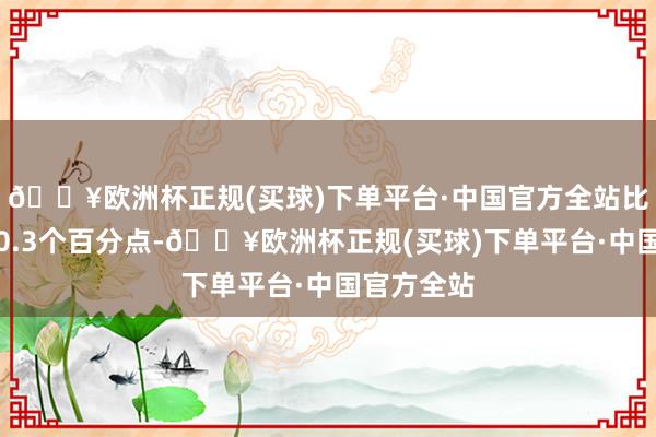 🔥欧洲杯正规(买球)下单平台·中国官方全站比上月高潮0.3个百分点-🔥欧洲杯正规(买球)下单平台·中国官方全站