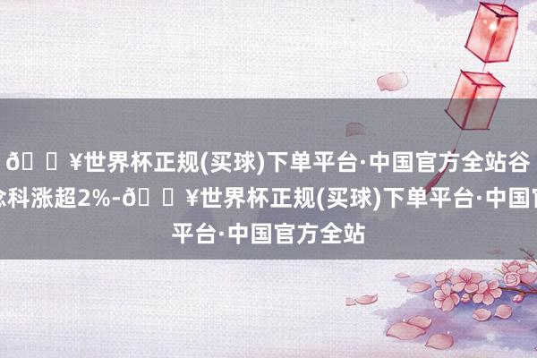 🔥世界杯正规(买球)下单平台·中国官方全站谷歌、念念科涨超2%-🔥世界杯正规(买球)下单平台·中国官方全站