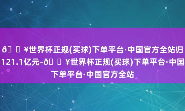 🔥世界杯正规(买球)下单平台·中国官方全站归母净利润121.1亿元-🔥世界杯正规(买球)下单平台·中国官方全站